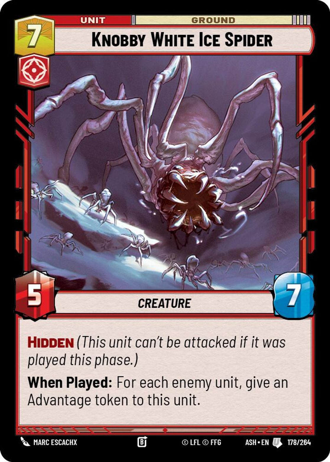 Knobby White Ice Spider #178/264 from Ashes of the Empire