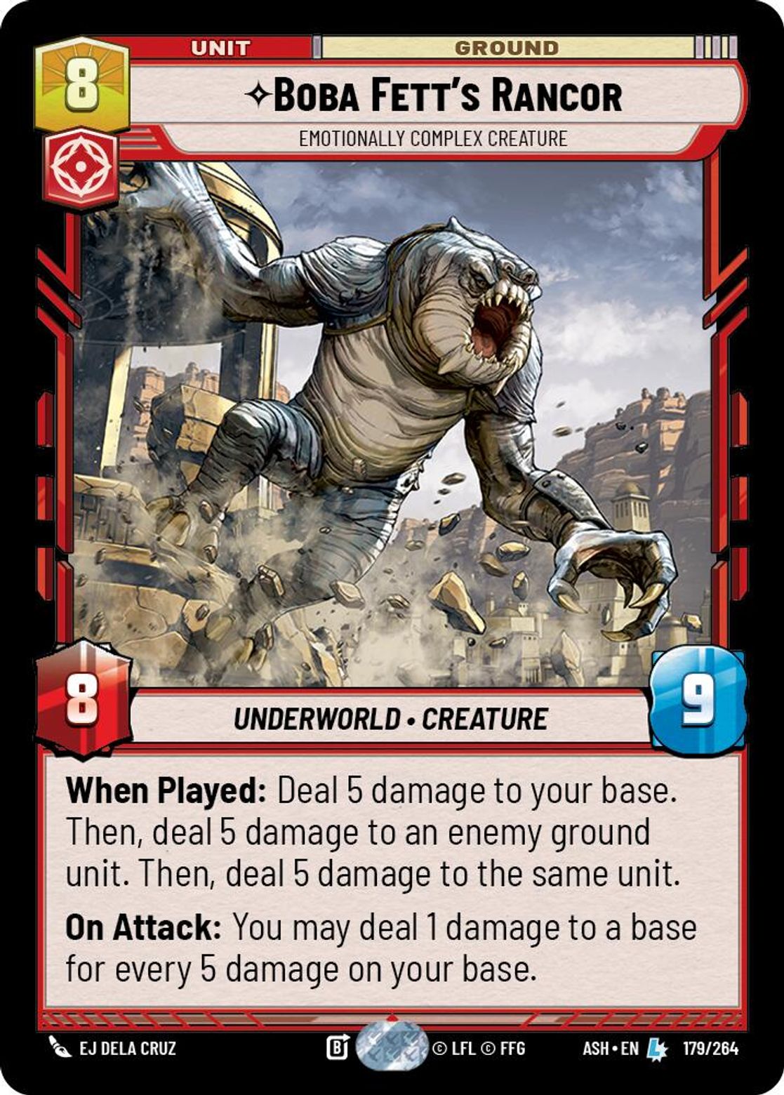 Boba Fett's Rancor — Emotionally Complex Creature #179/264 from Ashes of the Empire