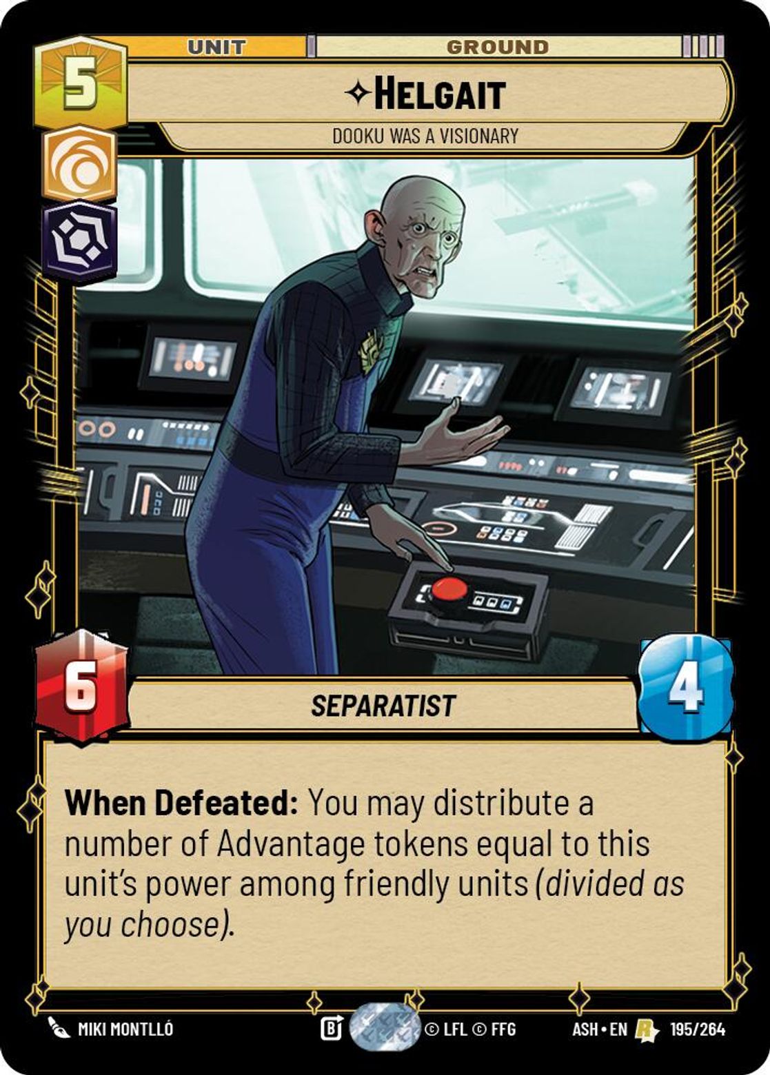 Helgait — Dooku was a Visionary #195/264 from Ashes of the Empire