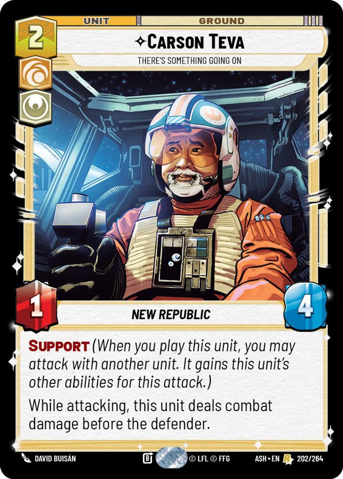 Carson Teva — There's Something Going On #202/264 from Ashes of the Empire