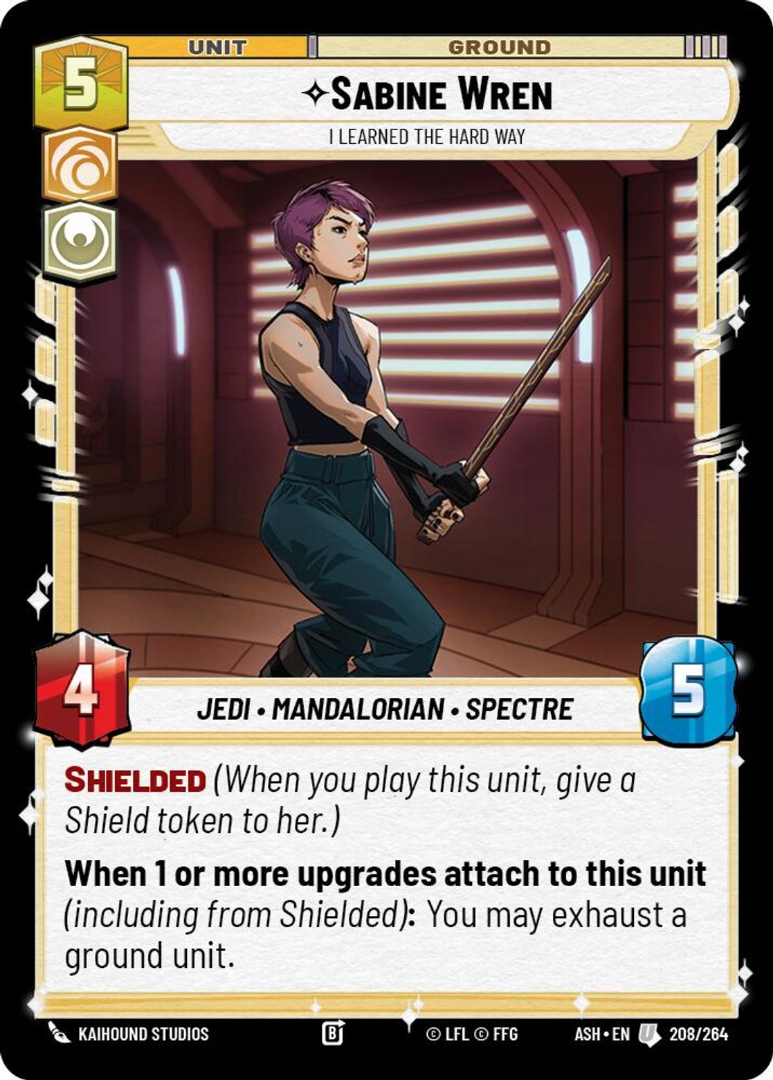 Sabine Wren — I Learned the Hard Way #208/264 from Ashes of the Empire