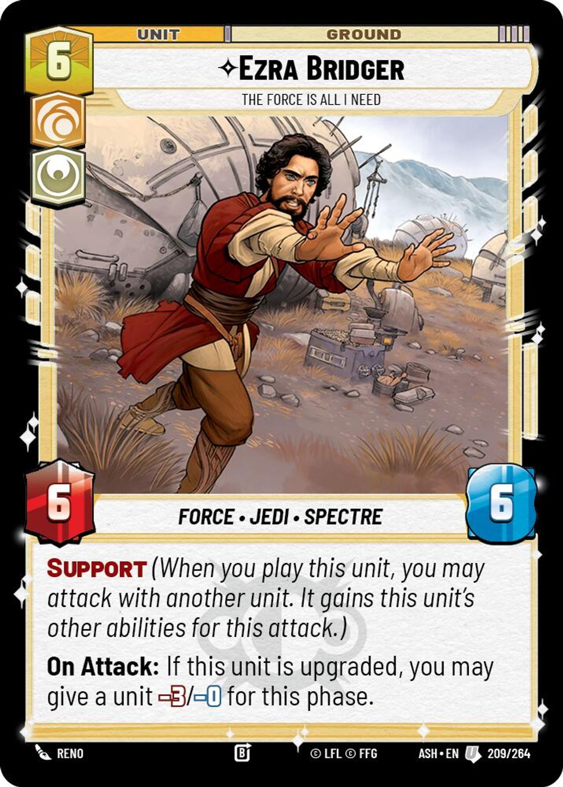 Ezra Bridger — The Force is All I Need #209/264 from Ashes of the Empire