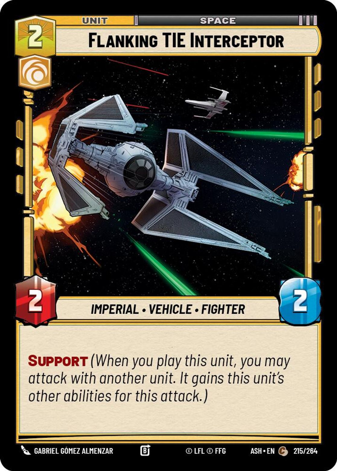 Flanking TIE Interceptor #215/264 from Ashes of the Empire
