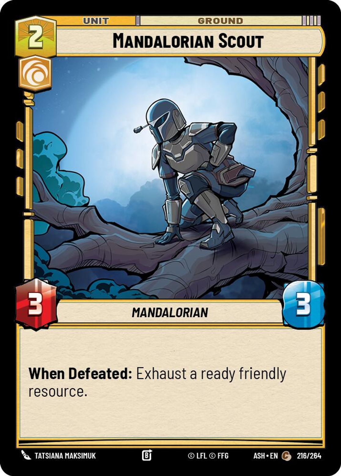 Mandalorian Scout #216/264 from Ashes of the Empire