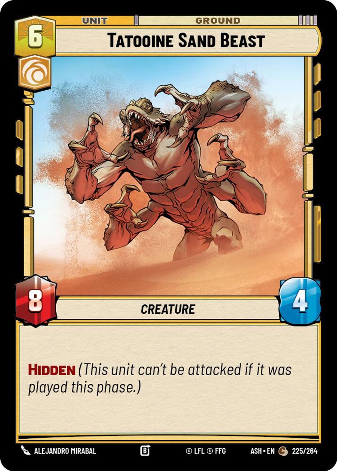 Tatooine Sand Beast #225/264 from Ashes of the Empire