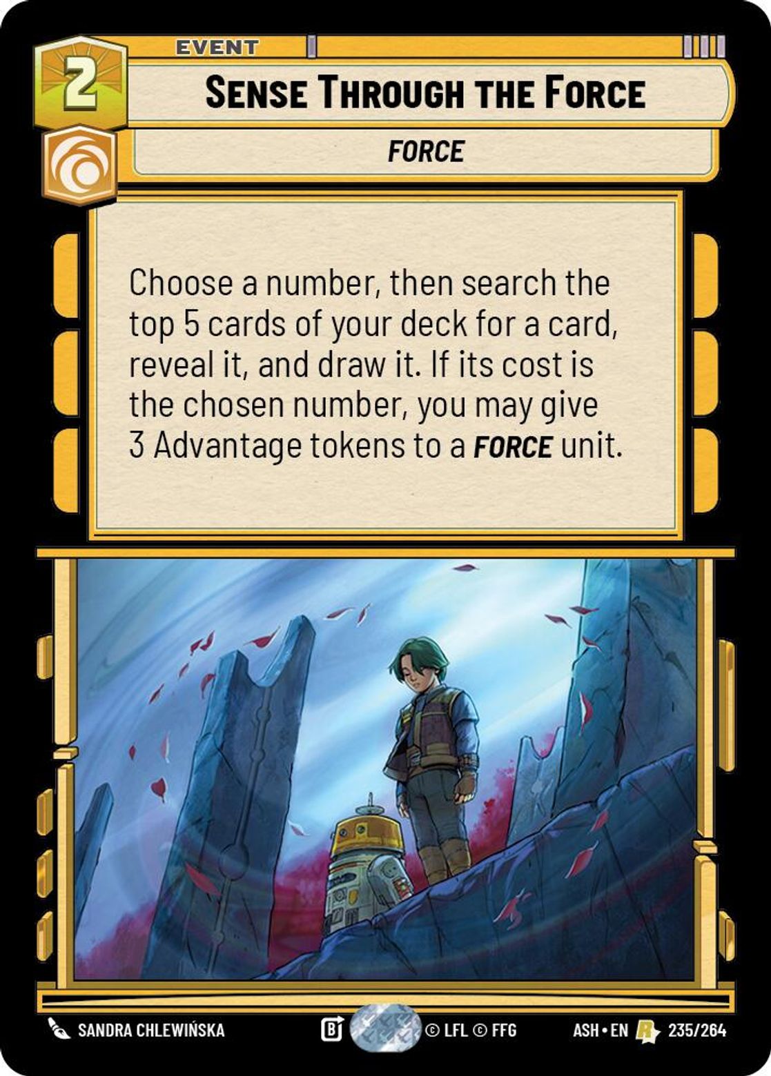 Sense Through the Force #235/264 from Ashes of the Empire