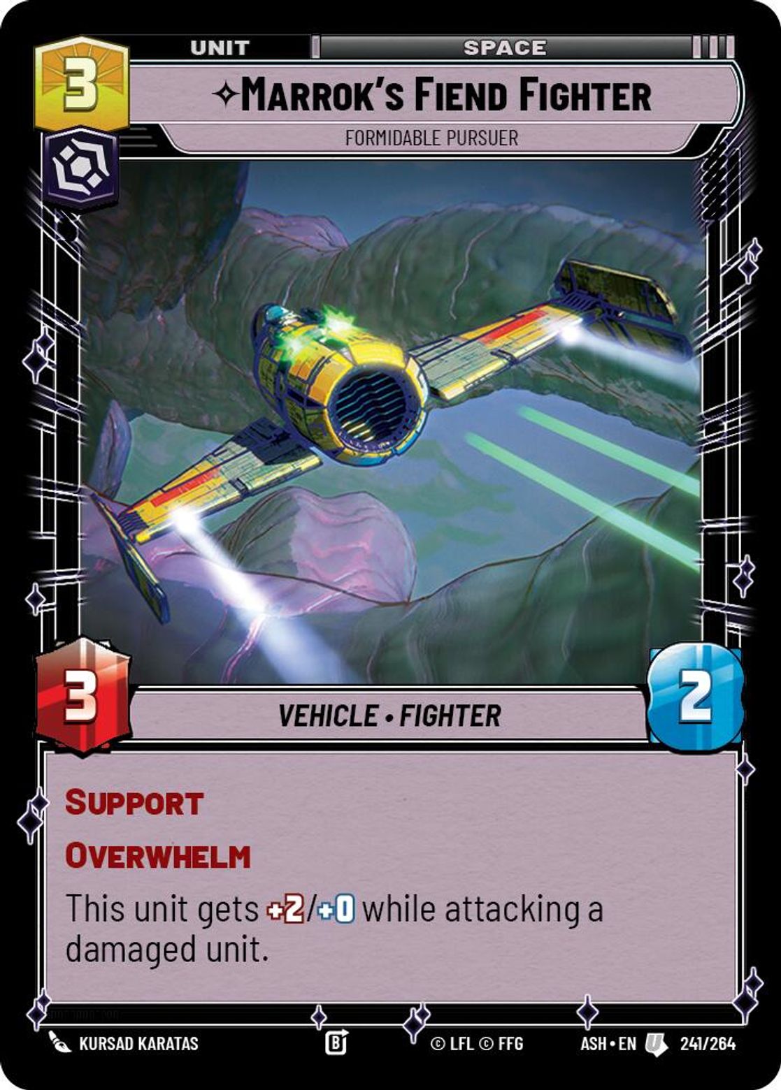 Marrok's Fiend Fighter — Formidable Pursuer #241/264 from Ashes of the Empire