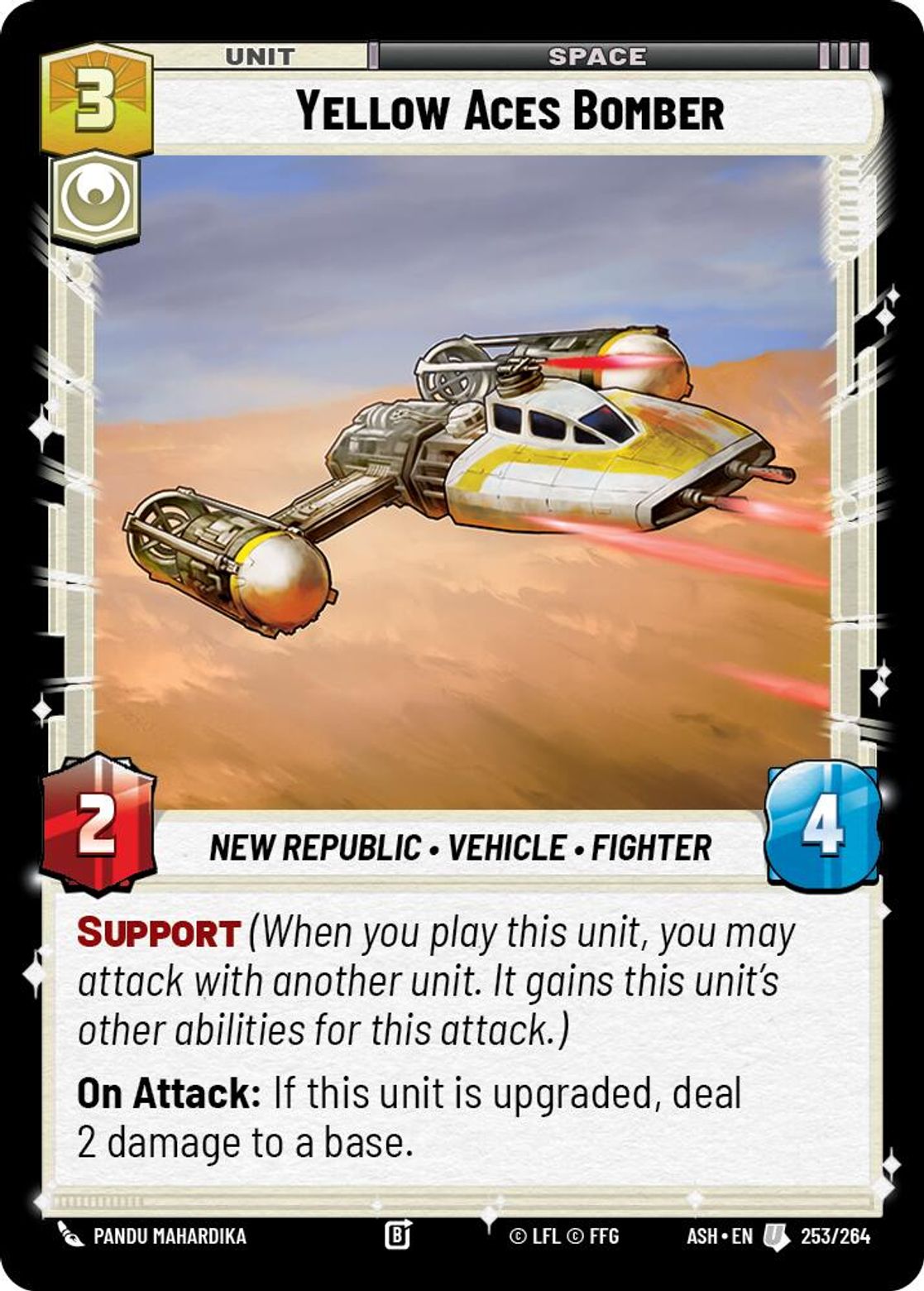 Yellow Aces Bomber #253/264 from Ashes of the Empire