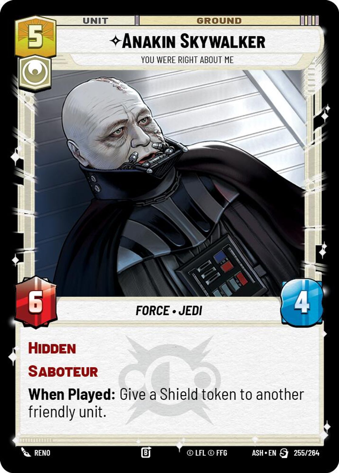 Anakin Skywalker — You Were Right About Me #255/264 from Ashes of the Empire