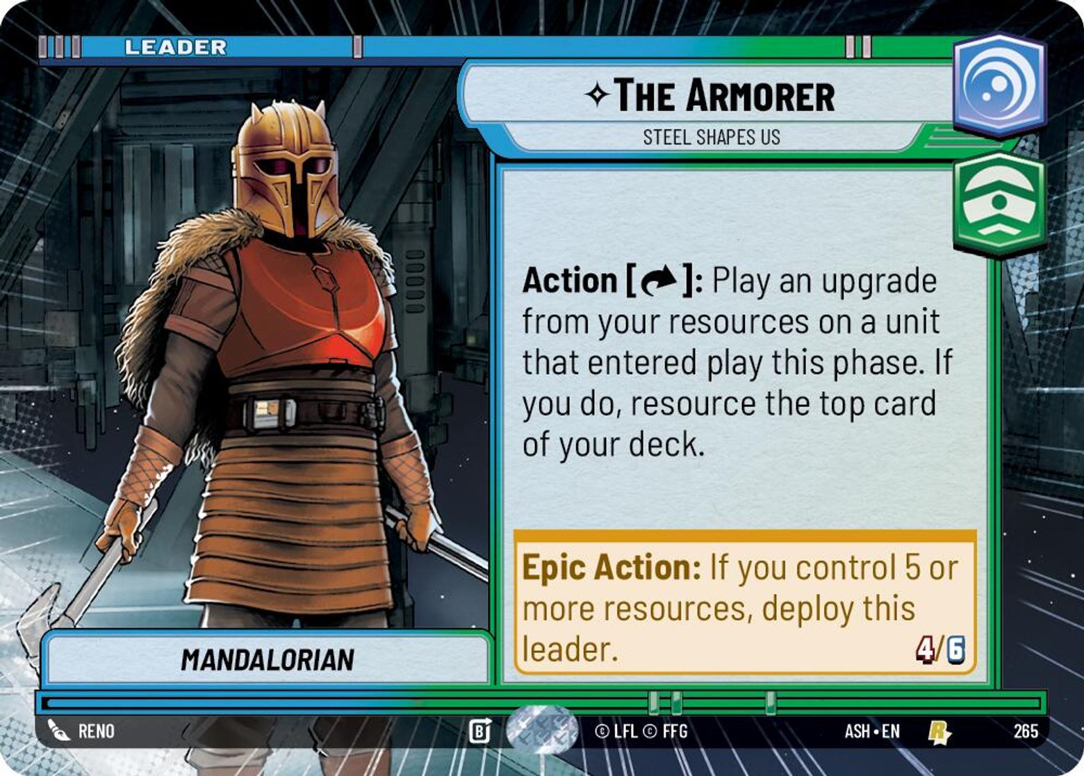 The Armorer — Steel Shapes Us #265/264 from Ashes of the Empire