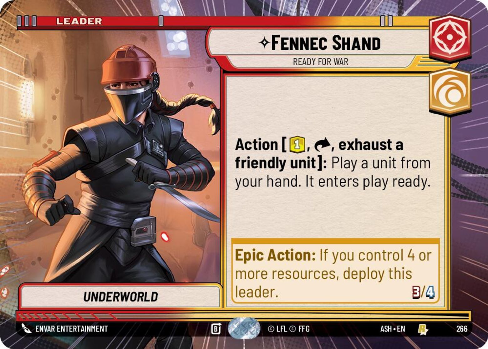 Fennec Shand — Ready for War #266/264 from Ashes of the Empire