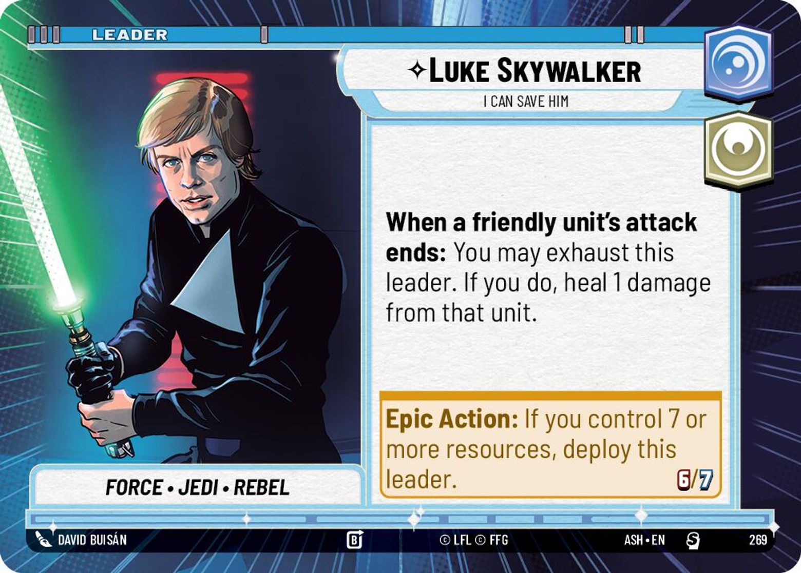 Luke Skywalker — I Can Save Him #269/264 from Ashes of the Empire