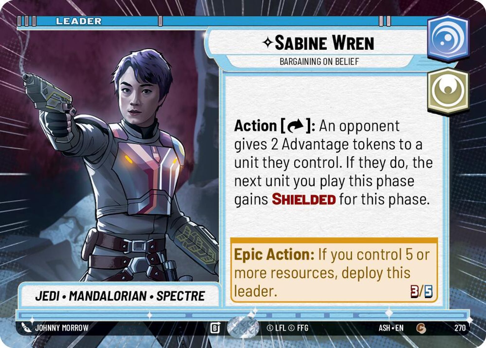 Sabine Wren — Bargaining on Belief #270/264 from Ashes of the Empire