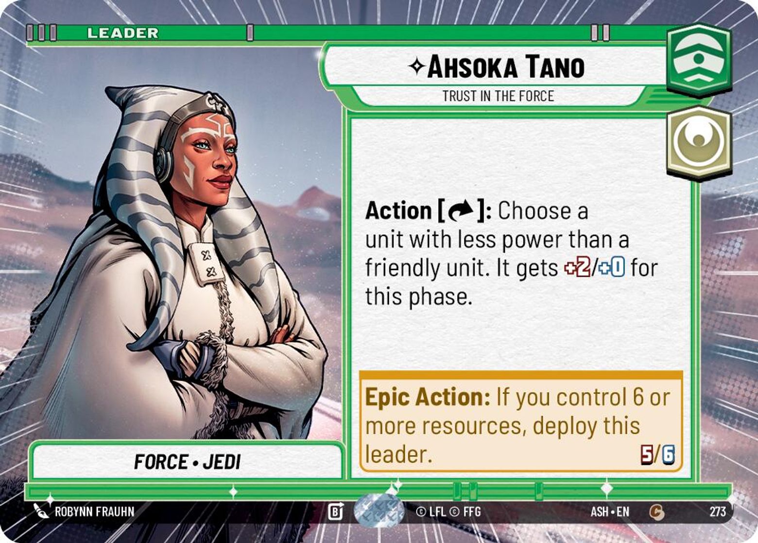 Ahsoka Tano — Trust in the Force #273/264 from Ashes of the Empire