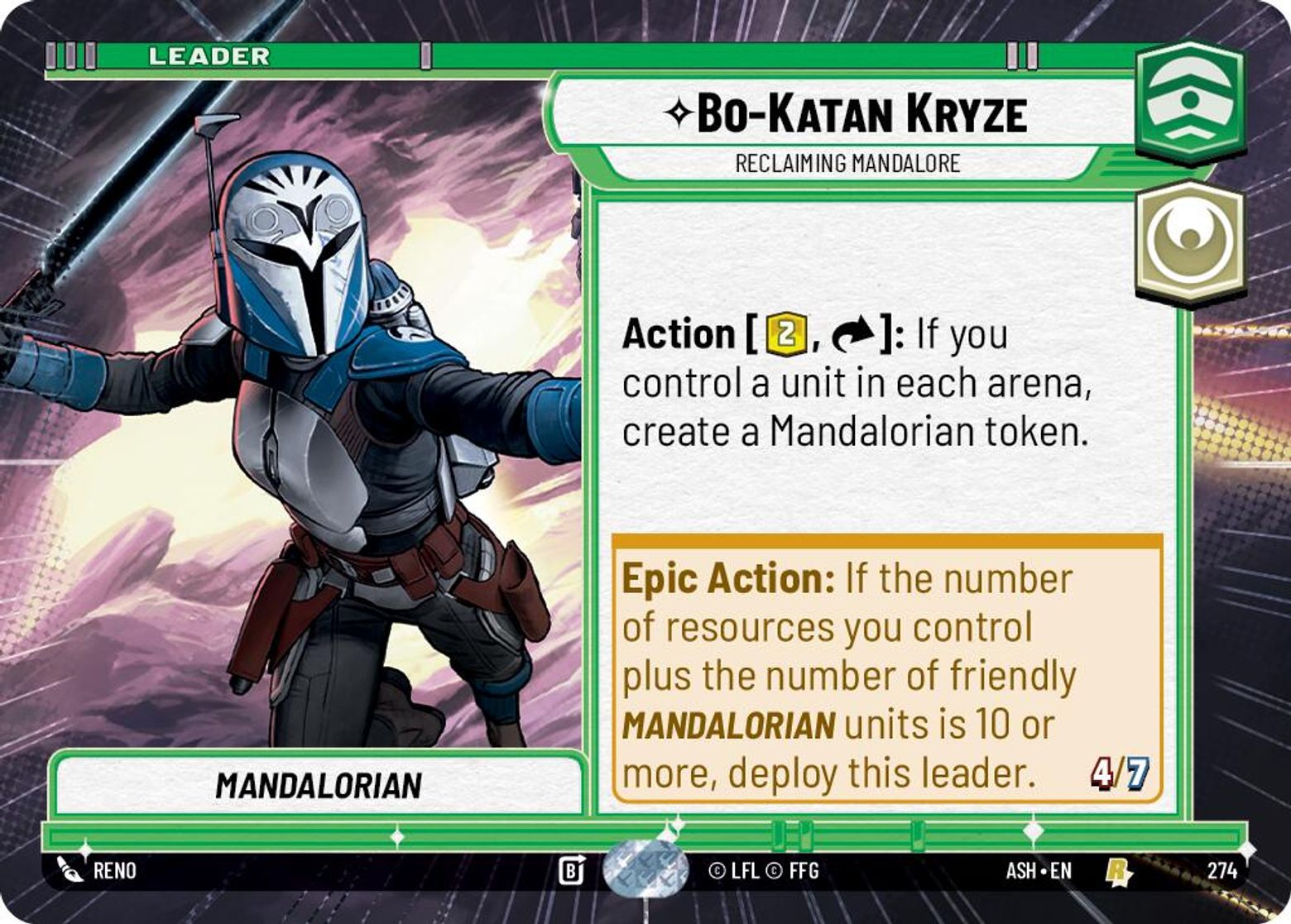 Bo-Katan Kryze — Reclaiming Mandalore #274/264 from Ashes of the Empire