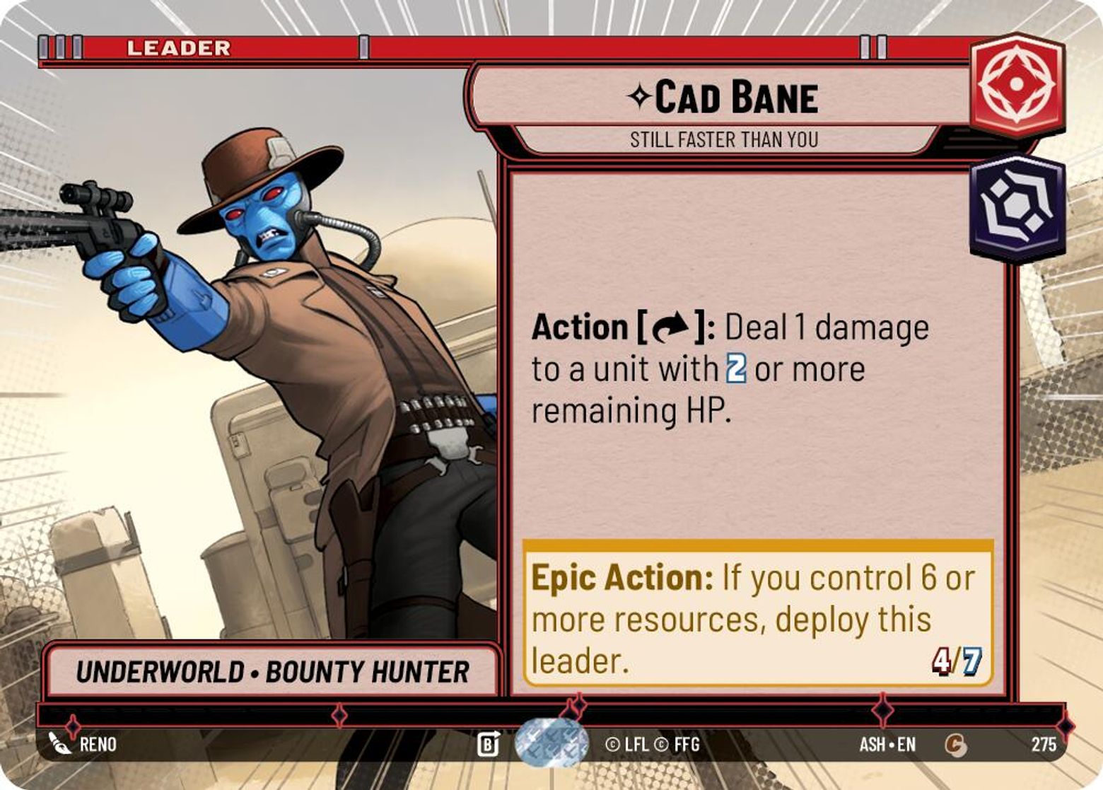 Cad Bane — Still Faster Than You #275/264 from Ashes of the Empire