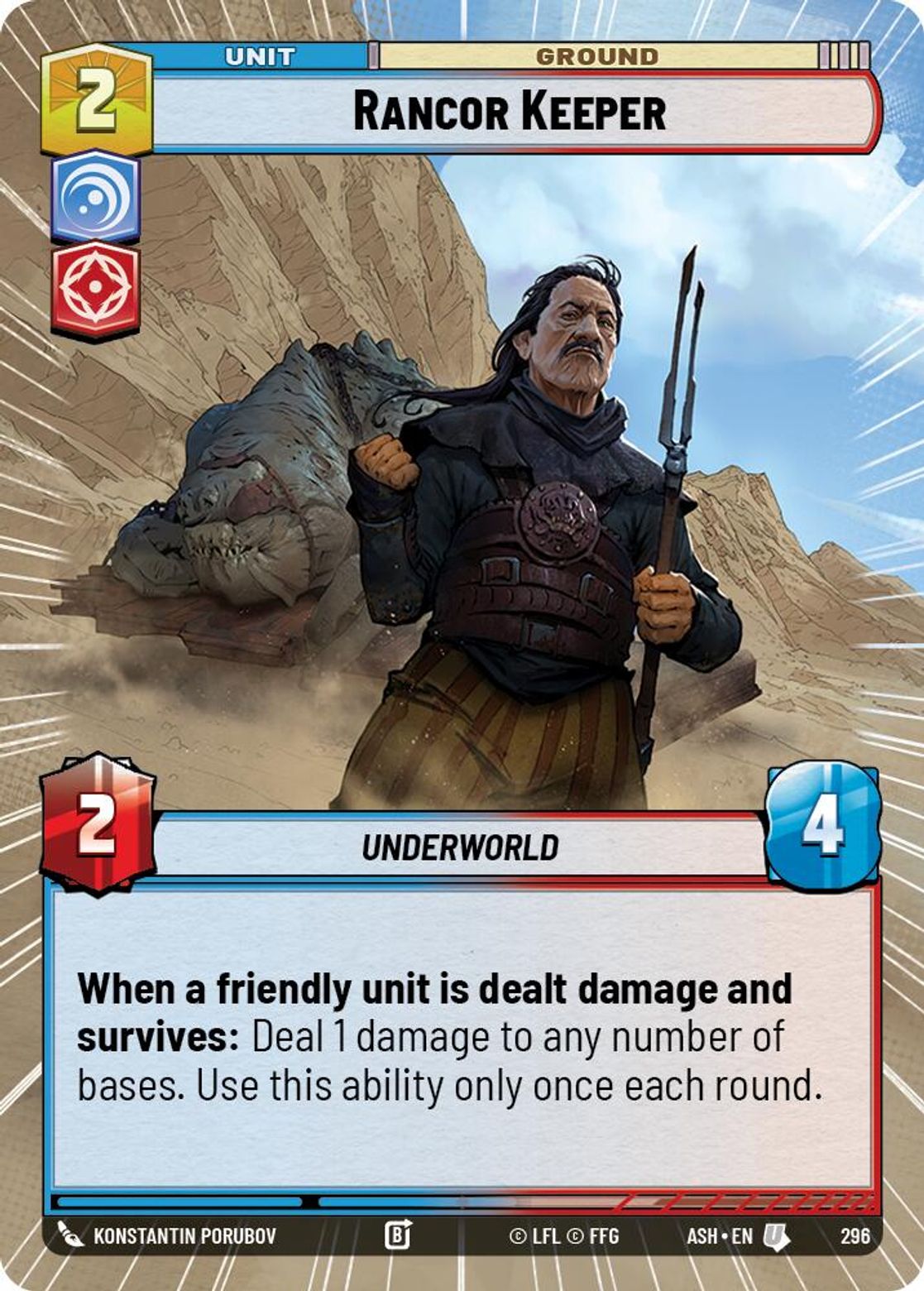 Rancor Keeper #296/264 from Ashes of the Empire