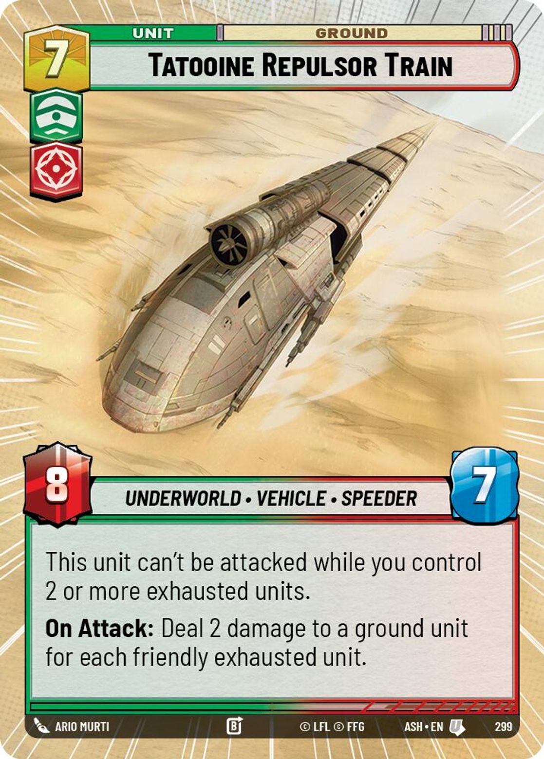 Tatooine Repulsor Train #299/264 from Ashes of the Empire
