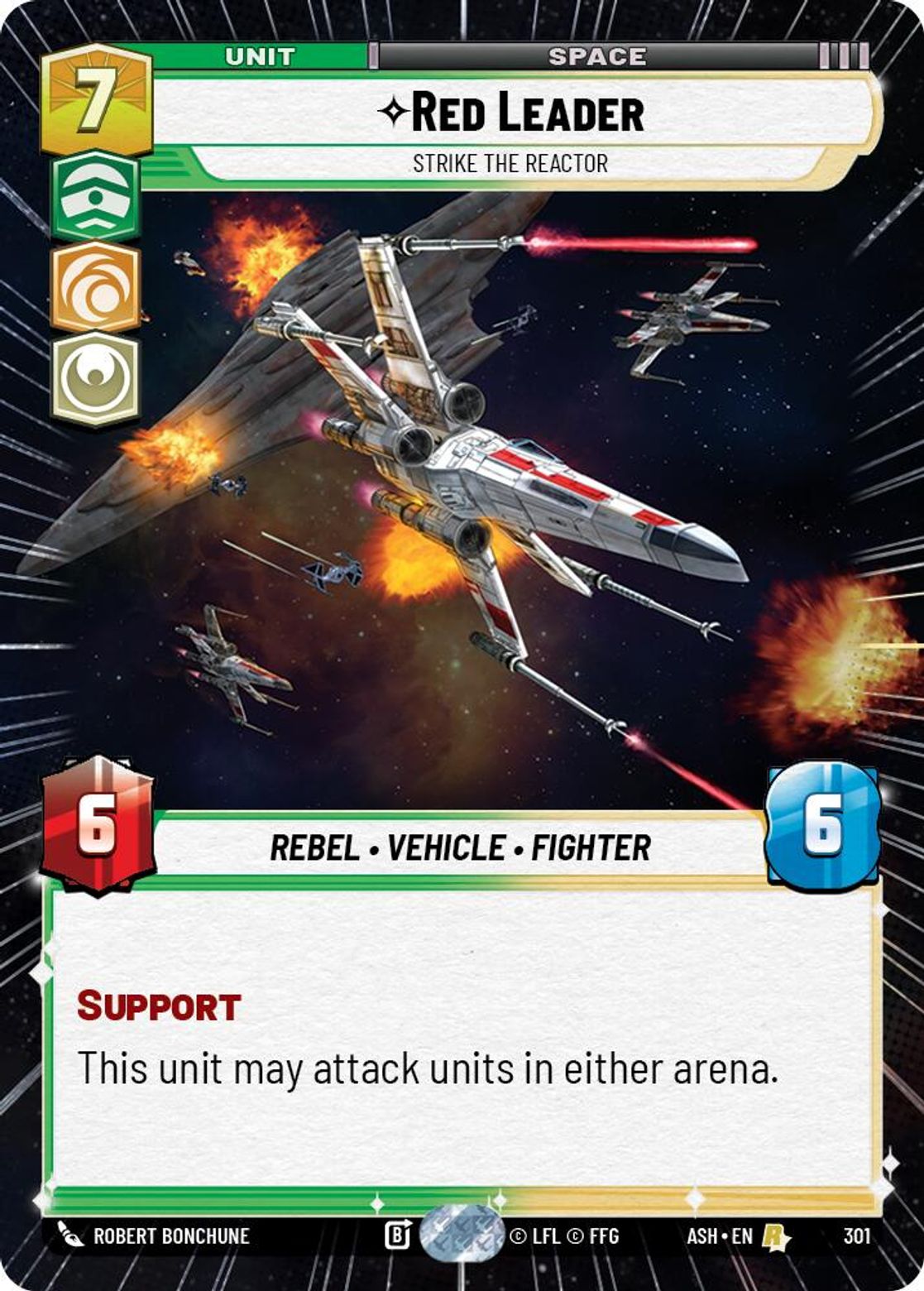 Red Leader — Strike the Reactor #301/264 from Ashes of the Empire
