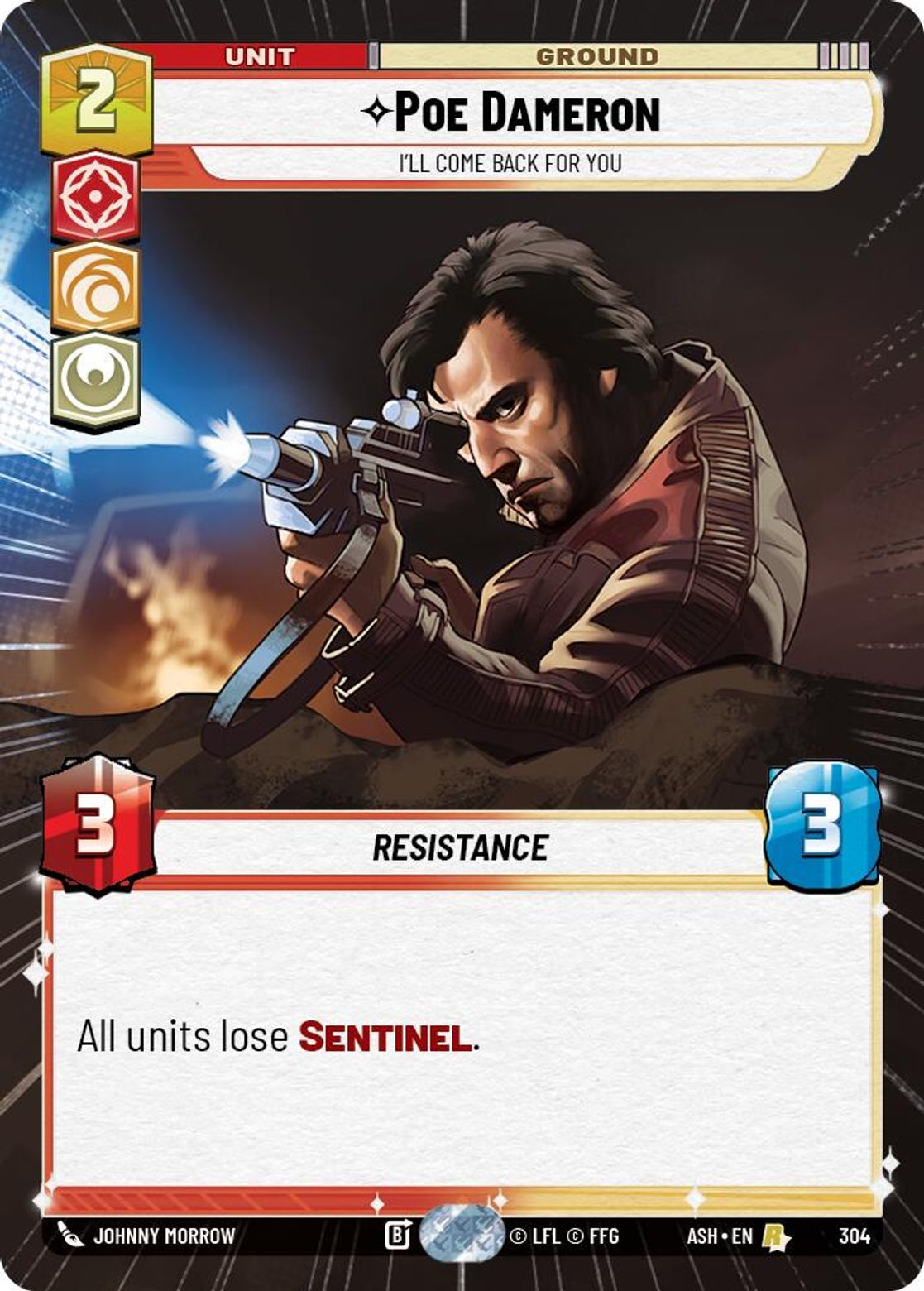 Poe Dameron — I'll Come Back For You #304/264 from Ashes of the Empire