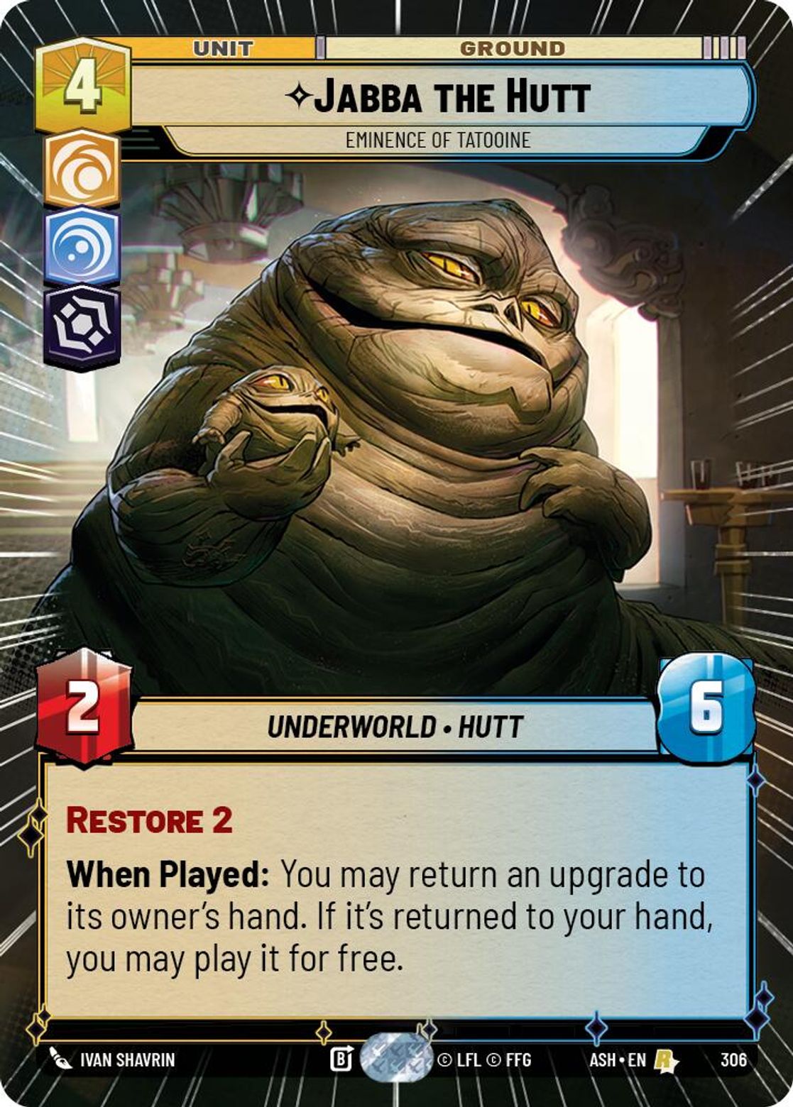 Jabba the Hutt — Eminence of Tatooine #306/264 from Ashes of the Empire