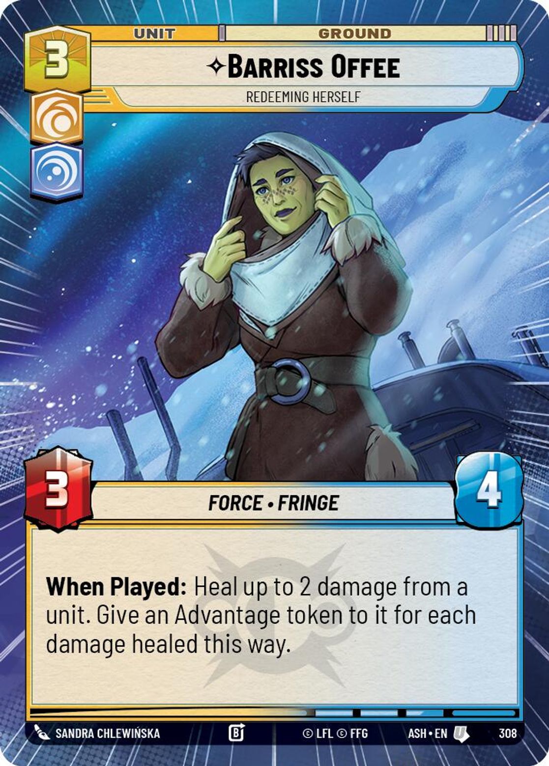 Barriss Offee — Redeeming Herself #308/264 from Ashes of the Empire