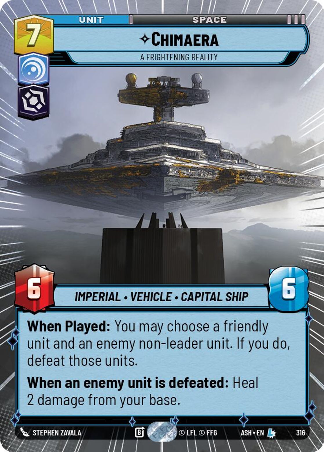 Chimaera — A Frightening Reality #316/264 from Ashes of the Empire