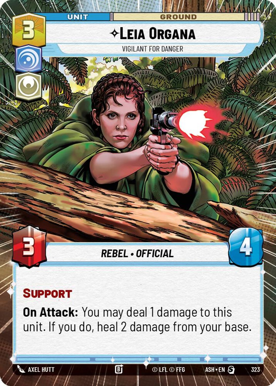 Leia Organa — Vigilant for Danger #323/264 from Ashes of the Empire