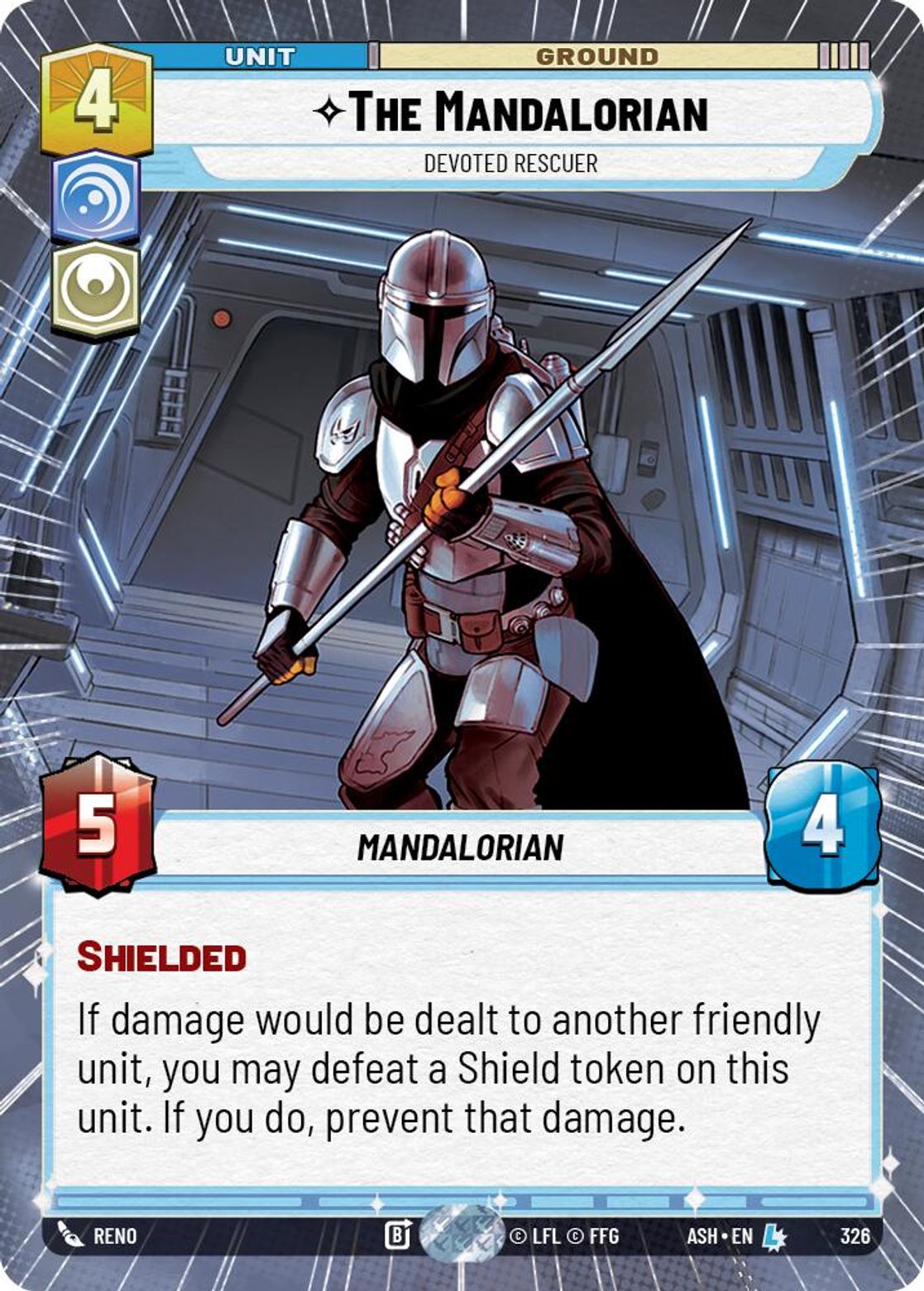 The Mandalorian — Devoted Rescuer #326/264 from Ashes of the Empire