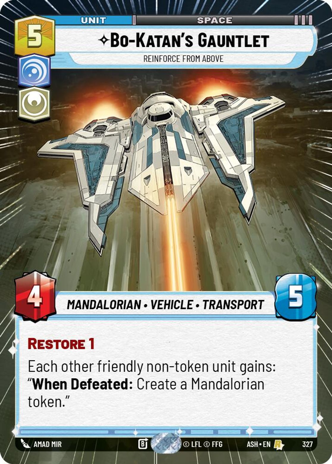 Bo-Katan's Gauntlet — Reinforce from Above #327/264 from Ashes of the Empire