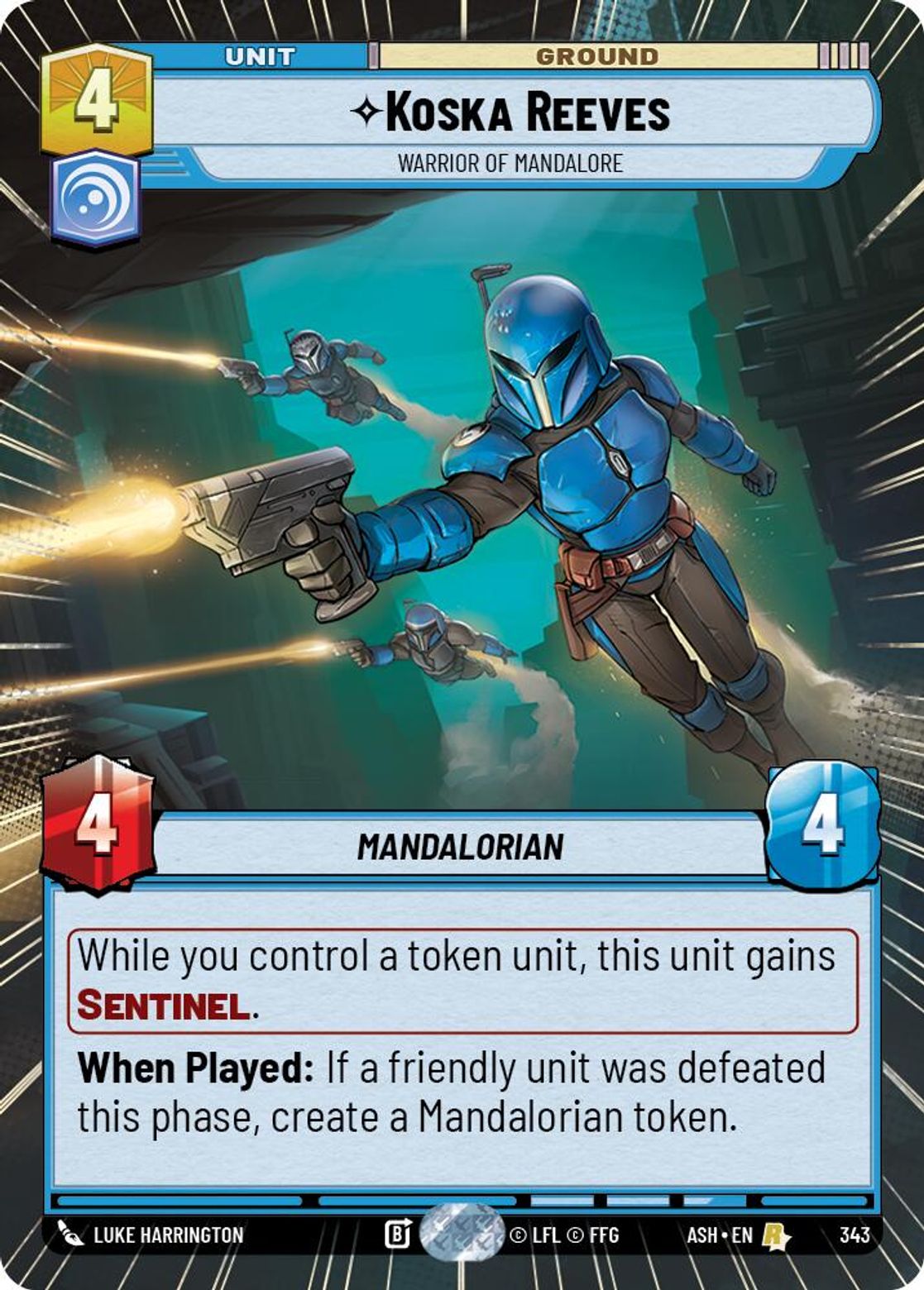Koska Reeves — Warrior of Mandalore #343/264 from Ashes of the Empire
