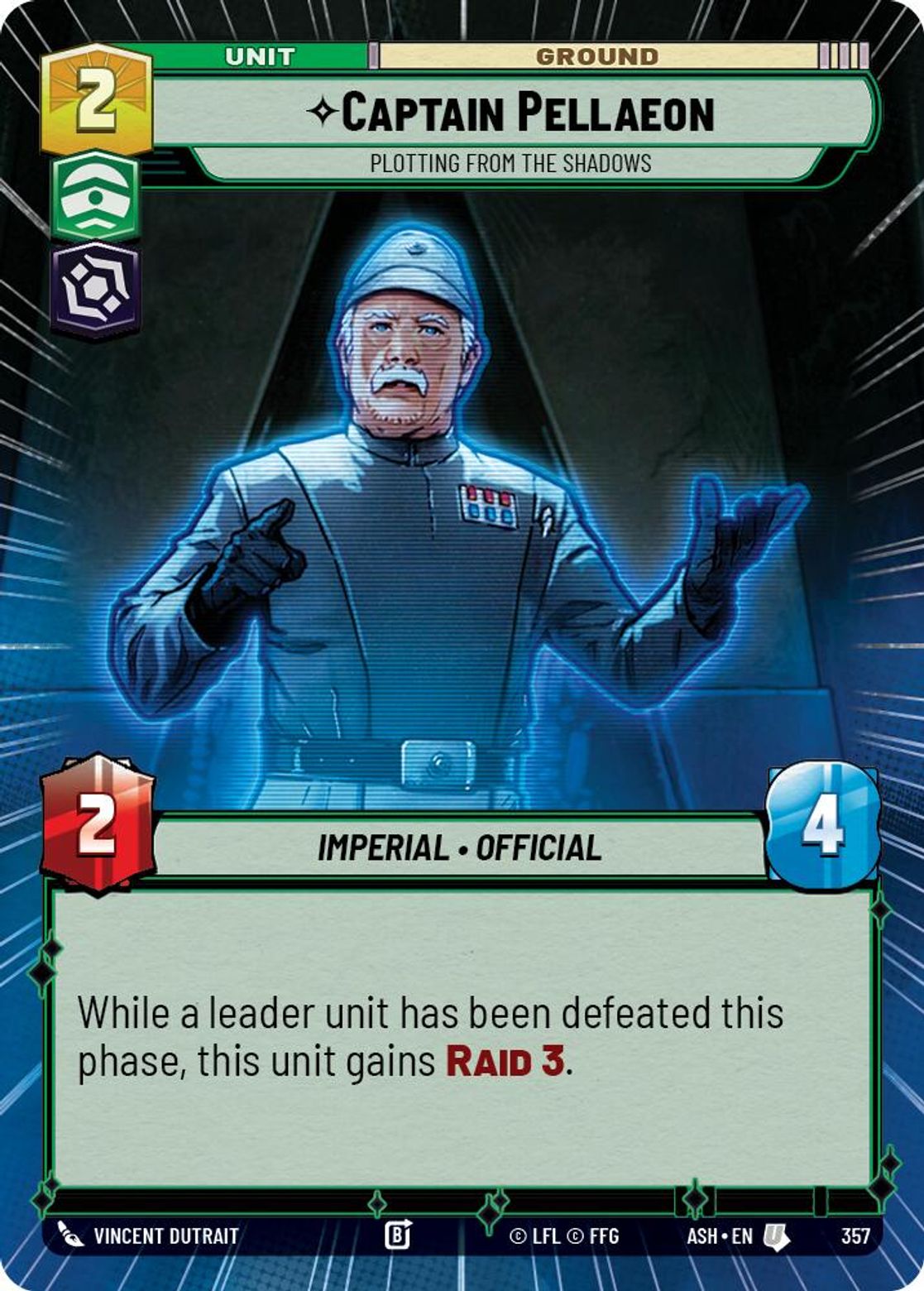 Captain Pellaeon — Plotting from the Shadows #357/264 from Ashes of the Empire