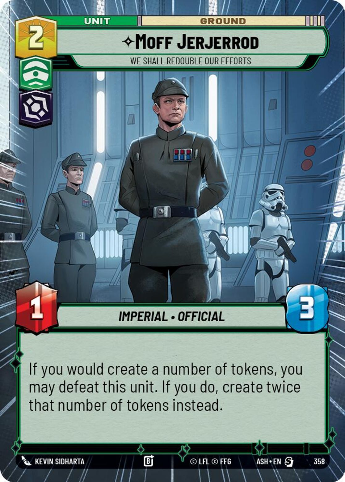 Moff Jerjerrod — We Shall Redouble Our Efforts #358/264 from Ashes of the Empire