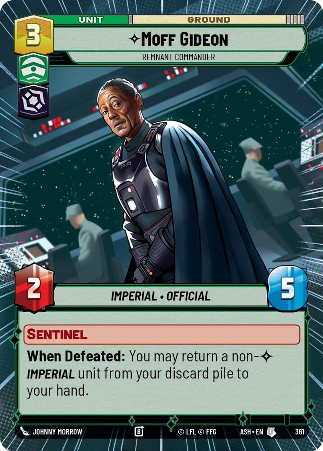 Moff Gideon — Remnant Commander #361/264 from Ashes of the Empire