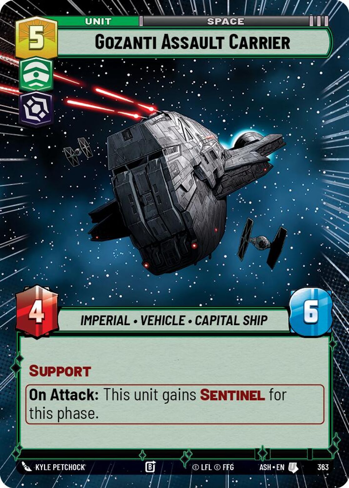 Gozanti Assault Carrier #363/264 from Ashes of the Empire