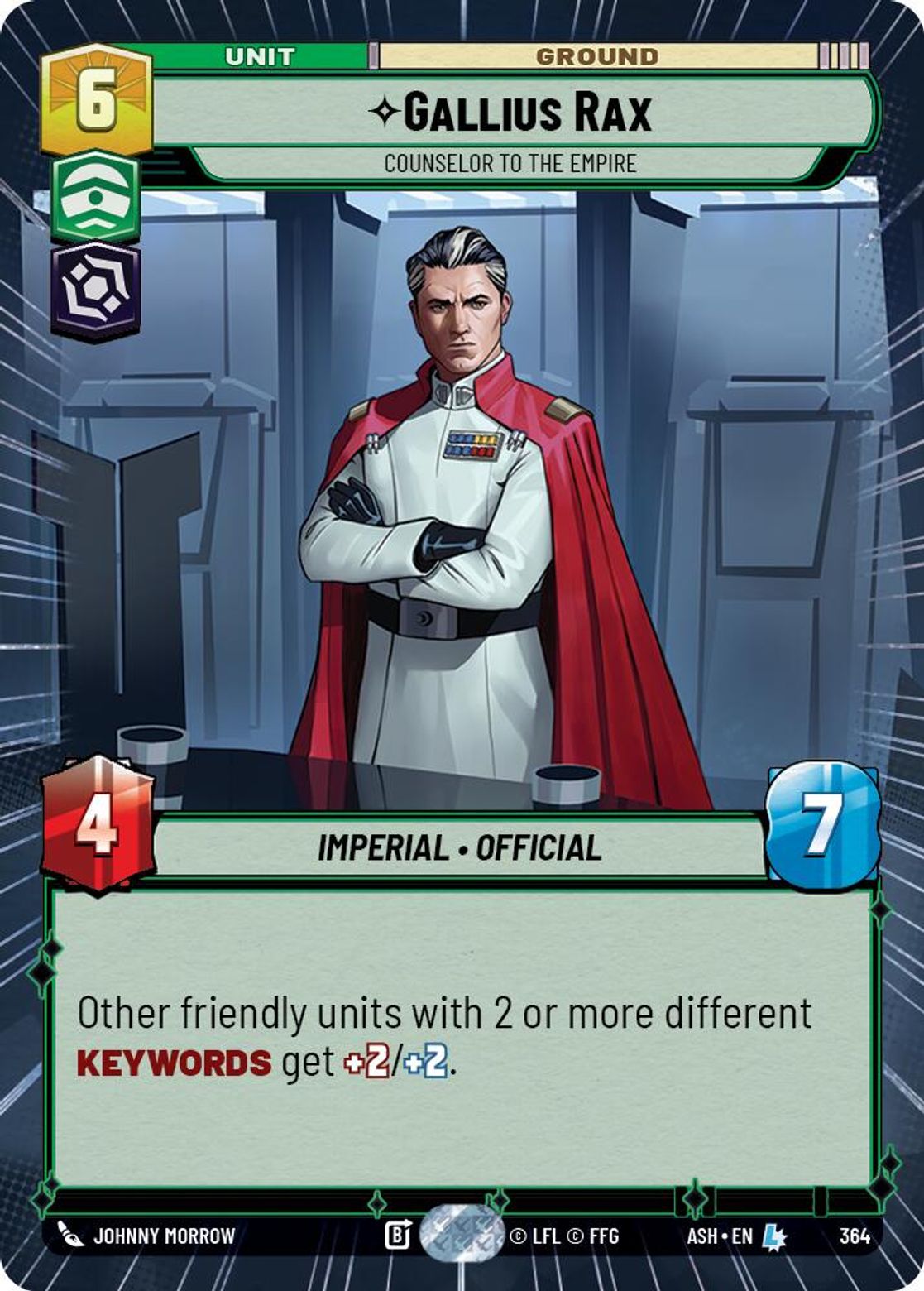 Gallius Rax — Counselor to the Empire #364/264 from Ashes of the Empire