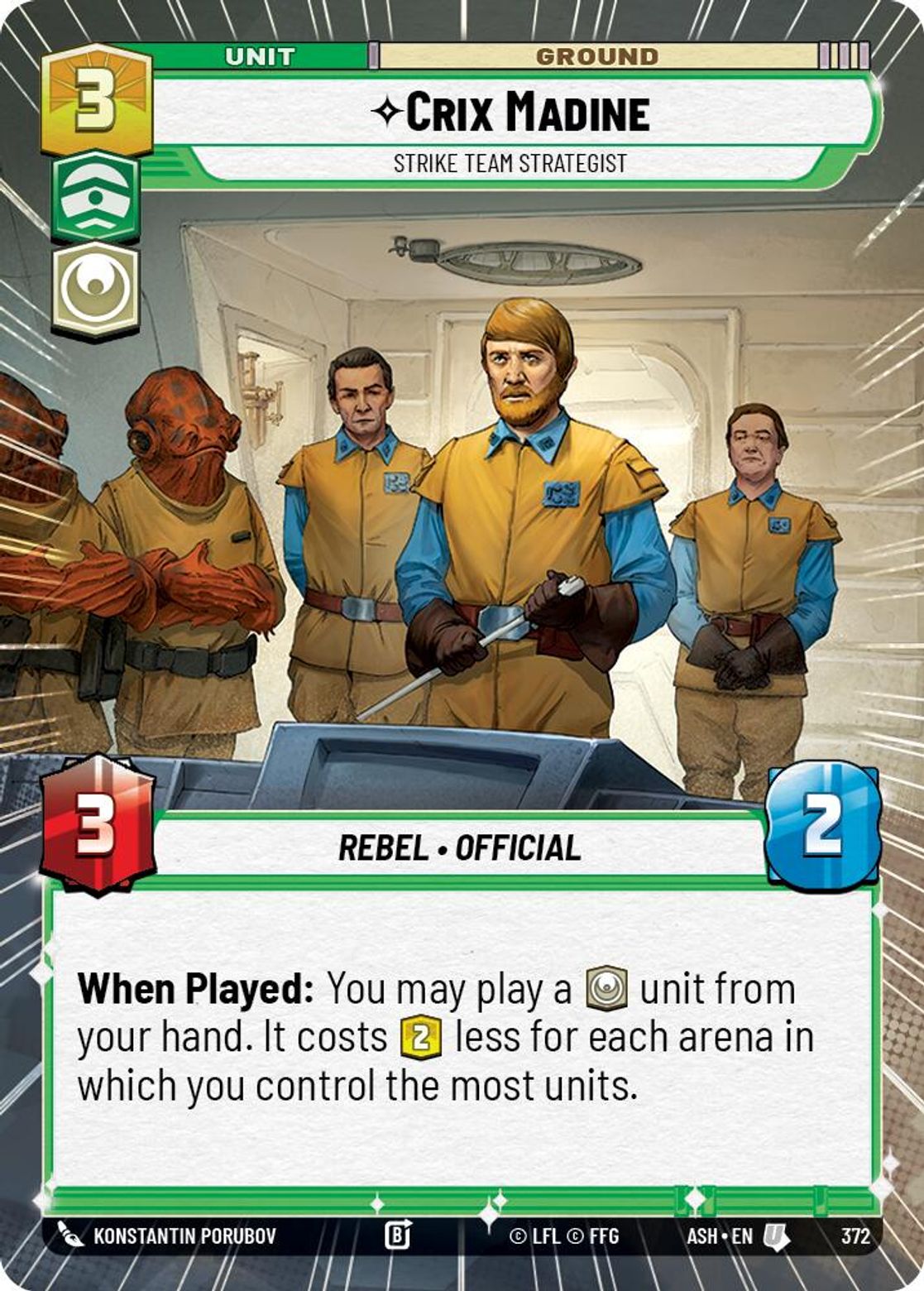 Crix Madine — Strike Team Strategist #372/264 from Ashes of the Empire