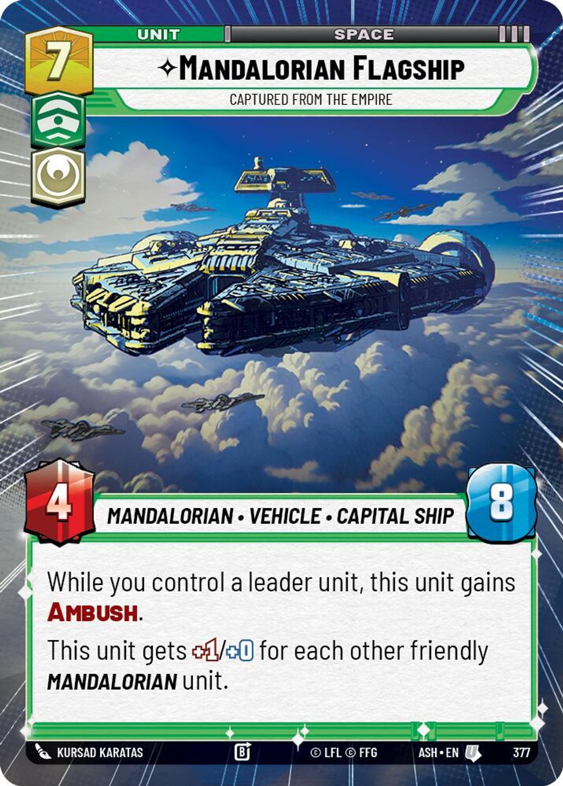 Mandalorian Flagship — Captured from the Empire #377/264 from Ashes of the Empire