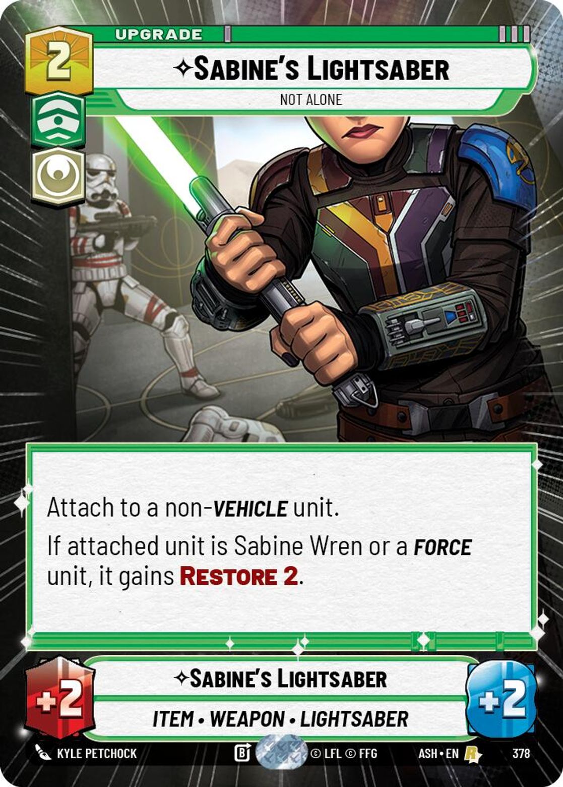 Sabine's Lightsaber — Not Alone #378/264 from Ashes of the Empire