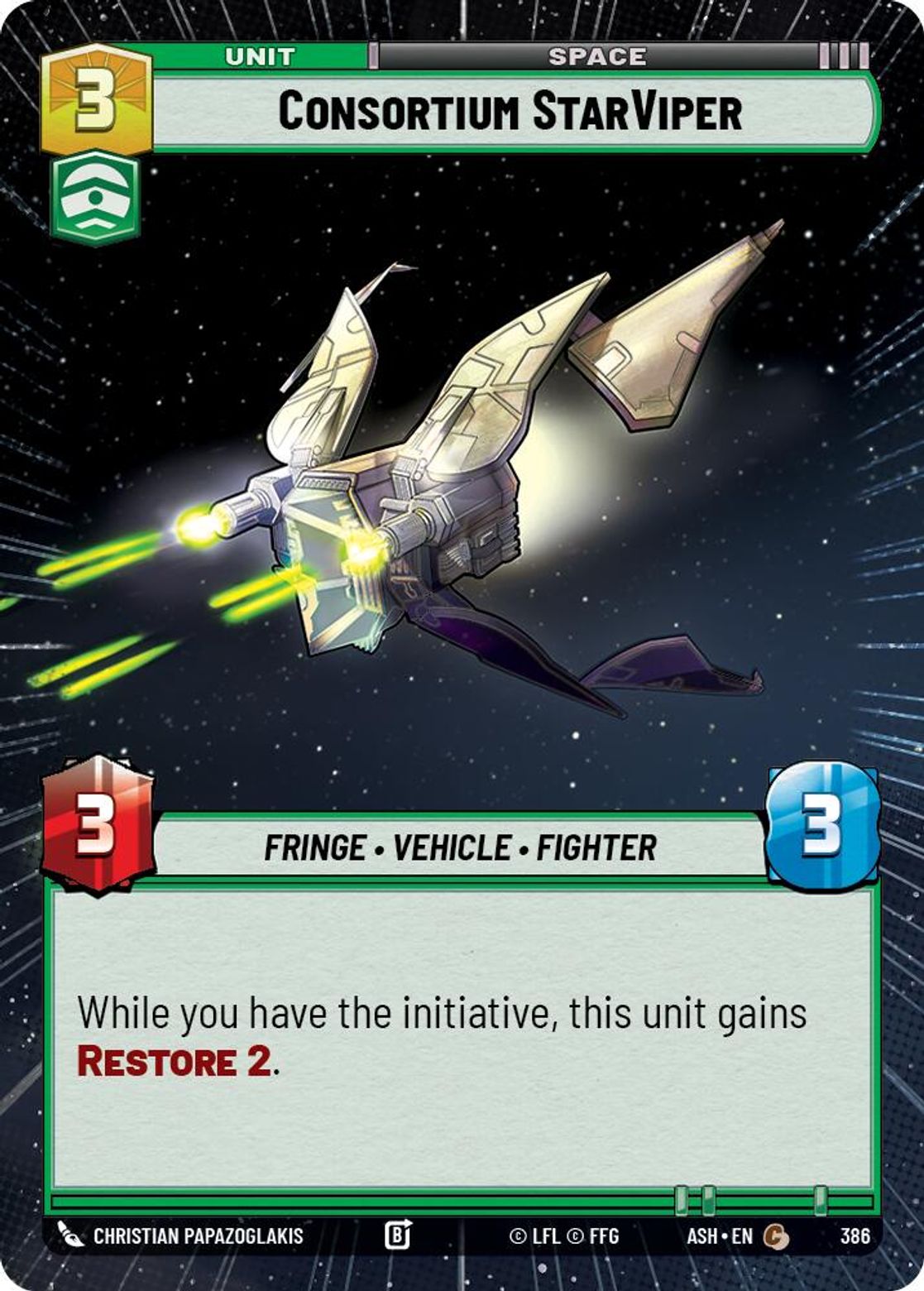 Consortium StarViper #386/264 from Ashes of the Empire