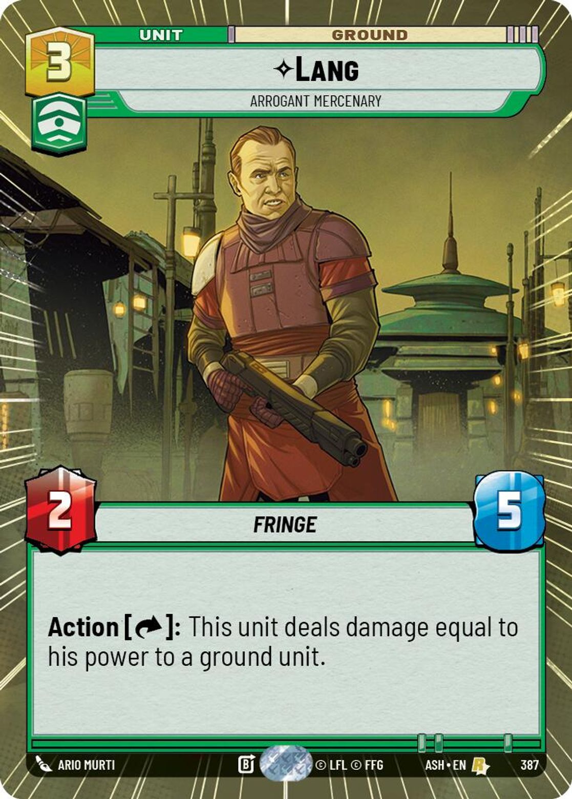 Lang — Arrogant Mercenary #387/264 from Ashes of the Empire