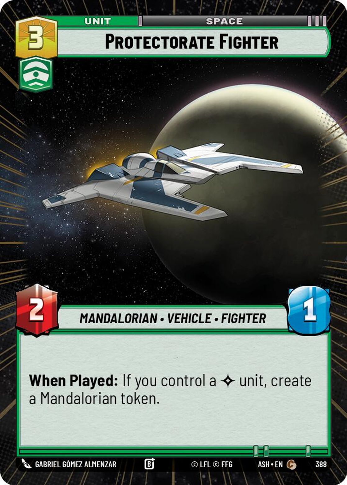 Protectorate Fighter #388/264 from Ashes of the Empire