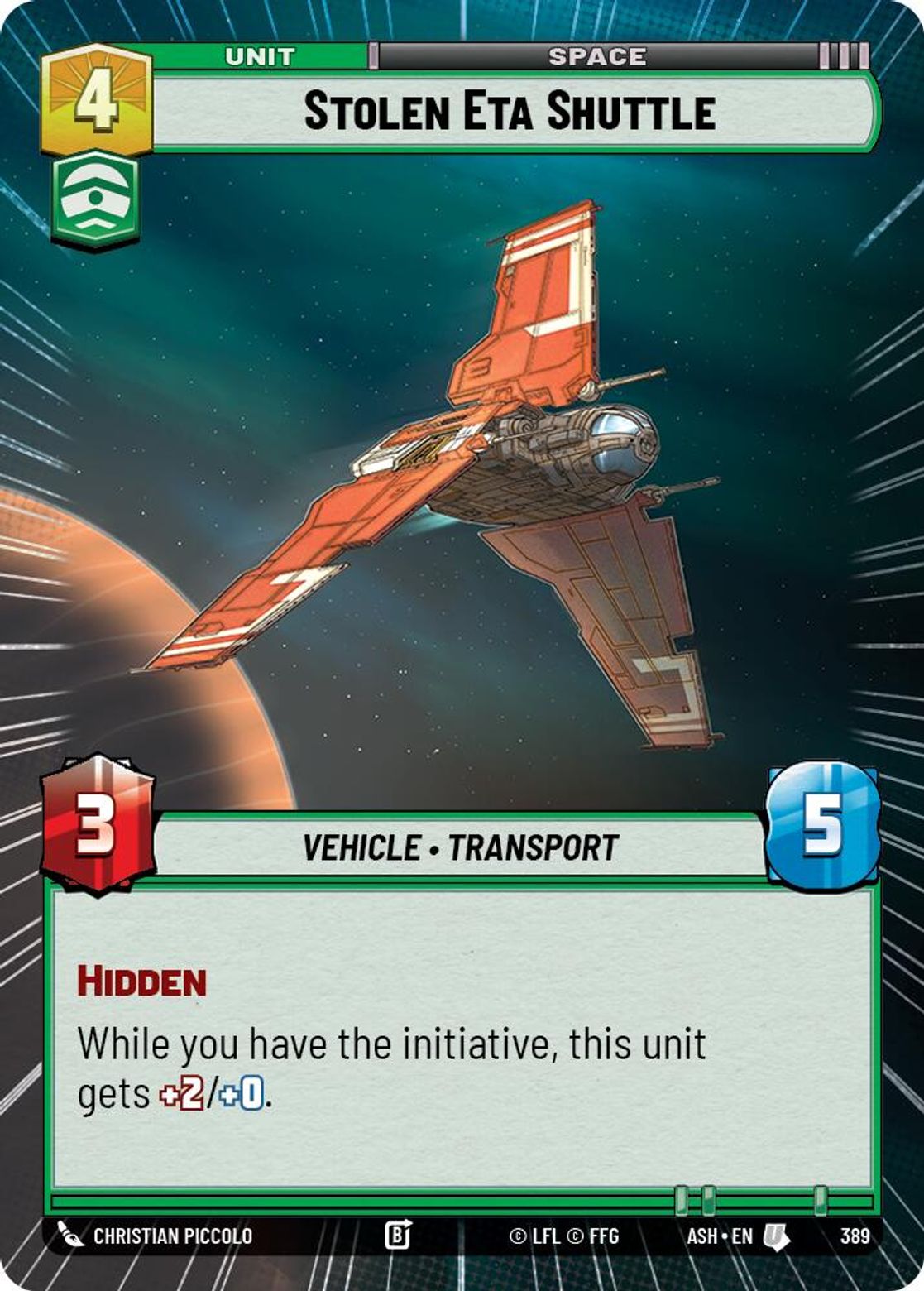 Stolen Eta Shuttle #389/264 from Ashes of the Empire