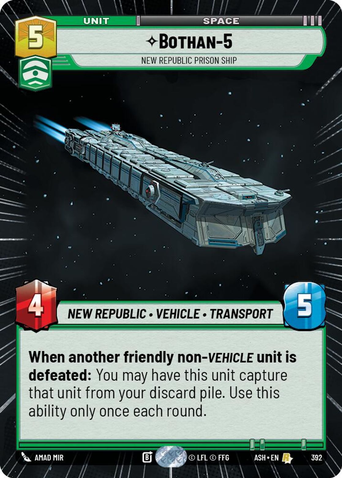 Bothan-5 — New Republic Prison Ship #392/264 from Ashes of the Empire