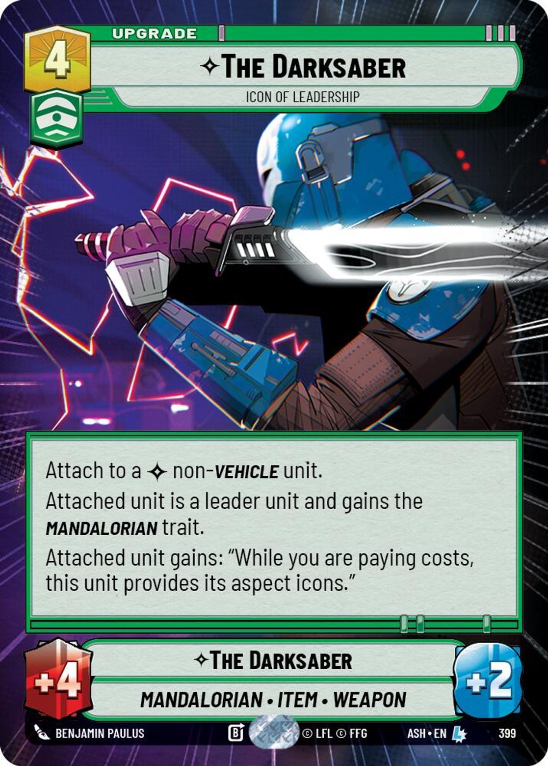 The Darksaber — Icon of Leadership #399/264 from Ashes of the Empire