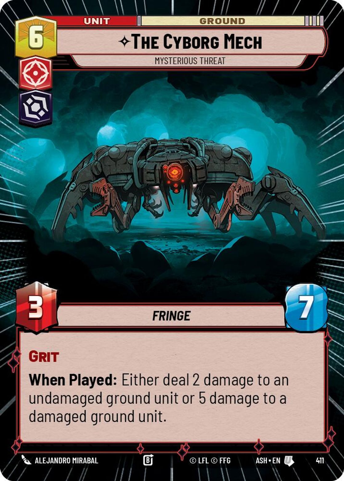 The Cyborg Mech — Mysterious Threat #411/264 from Ashes of the Empire