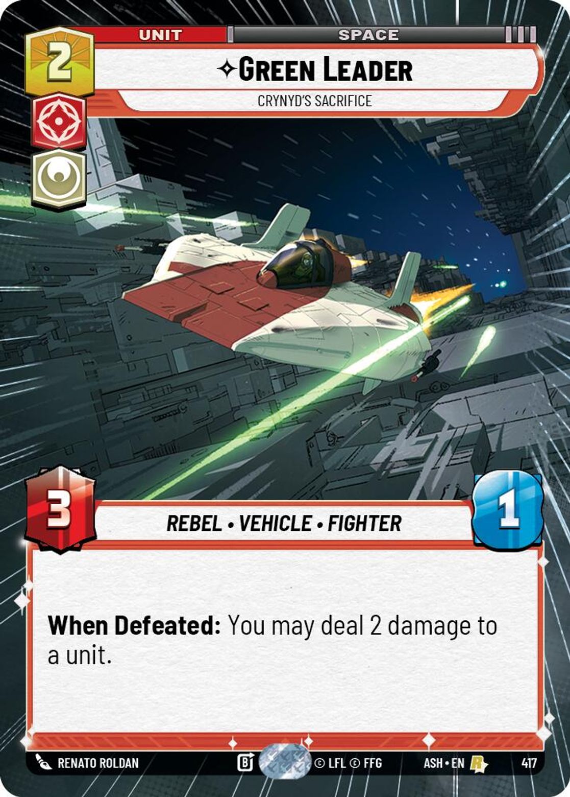 Green Leader — Crynyd's Sacrifice #417/264 from Ashes of the Empire