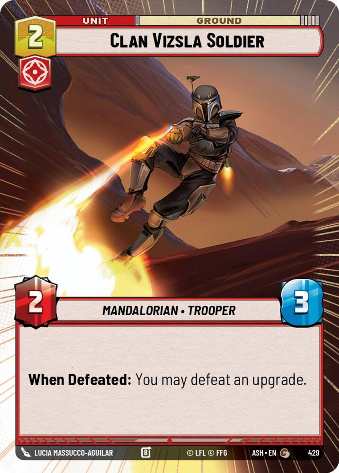 Clan Vizsla Soldier #429/264 from Ashes of the Empire