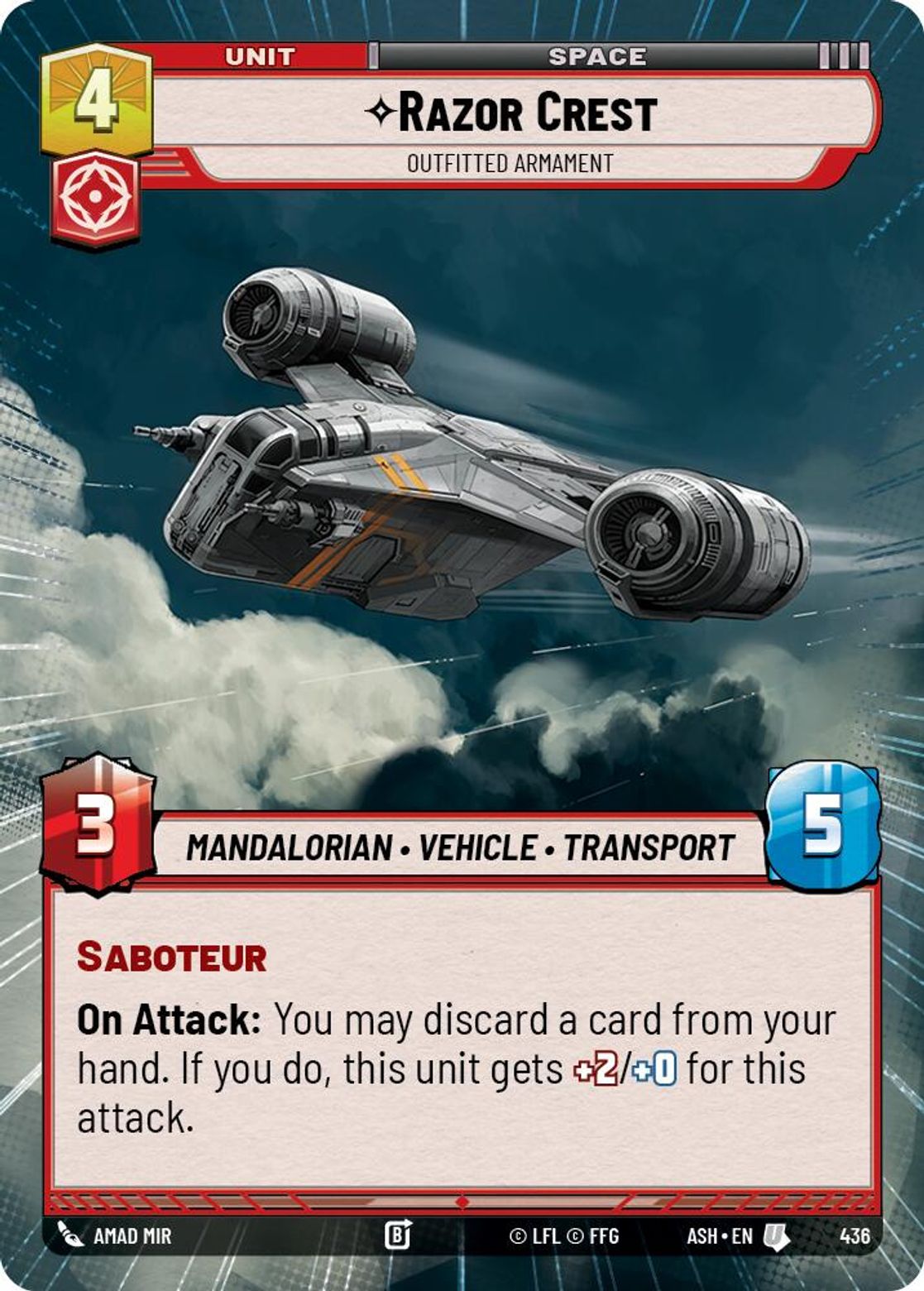 Razor Crest — Outfitted Armament #436/264 from Ashes of the Empire