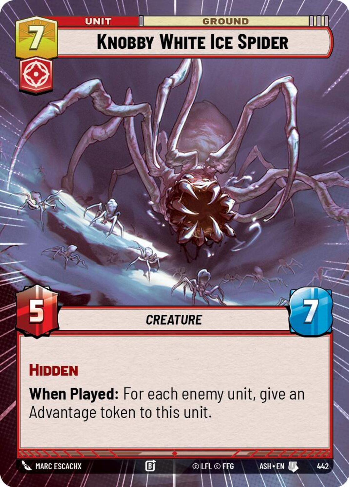 Knobby White Ice Spider #442/264 from Ashes of the Empire